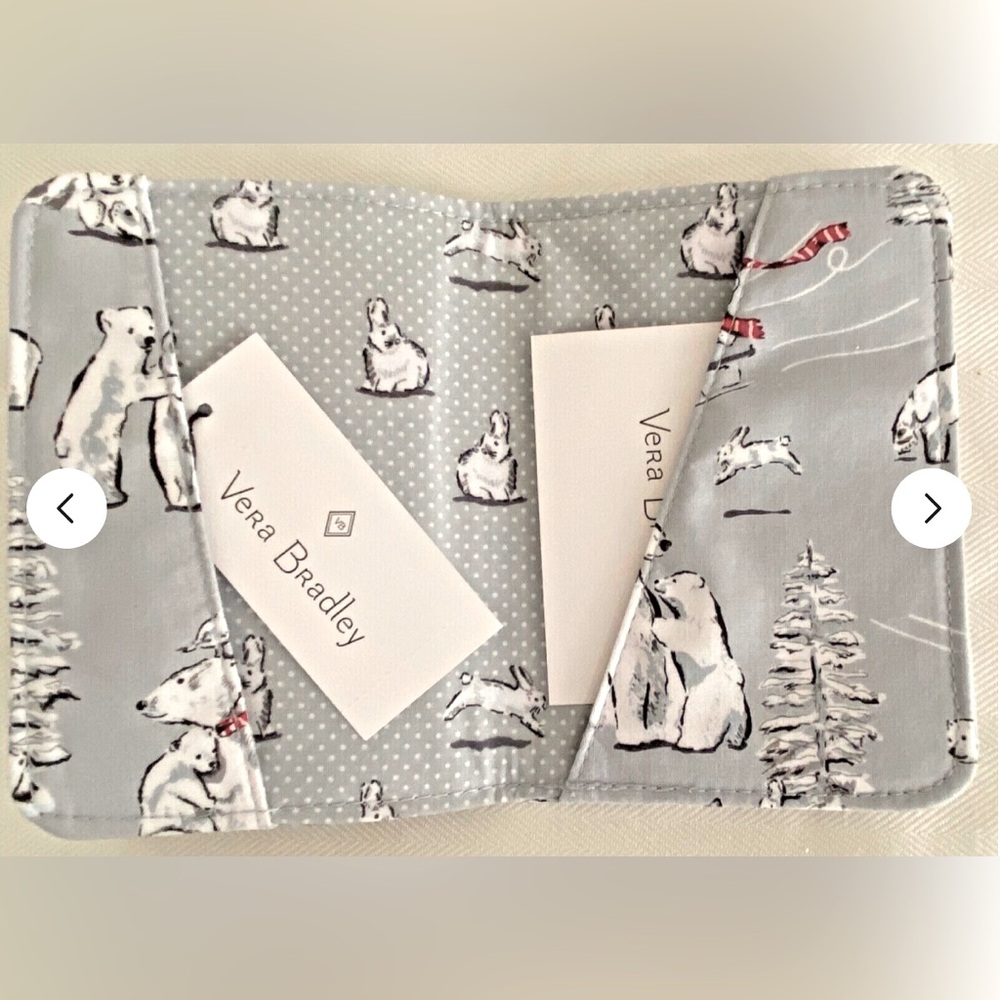 Vera Bradley RFID Passport Cover Beary Merry NWT